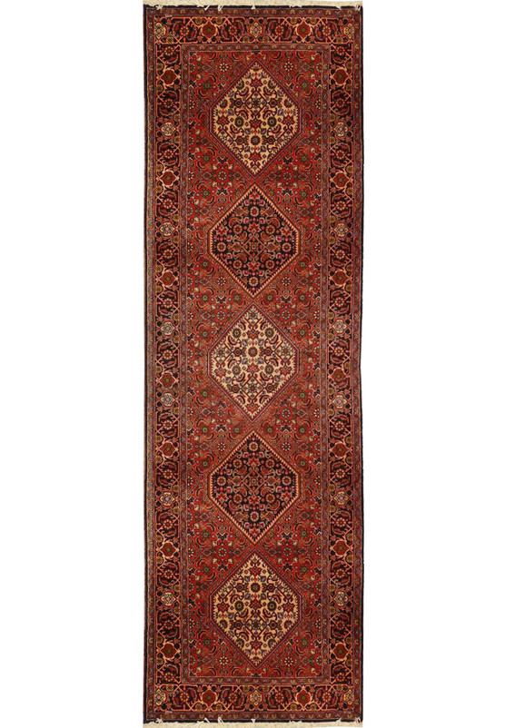 3 x 9'7" Persian Bijar Mahi Design Runner Rug