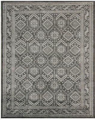 American Navajo Lore Motif Charming Hand Woven 6' x 9' Gray Rug Wool Blend