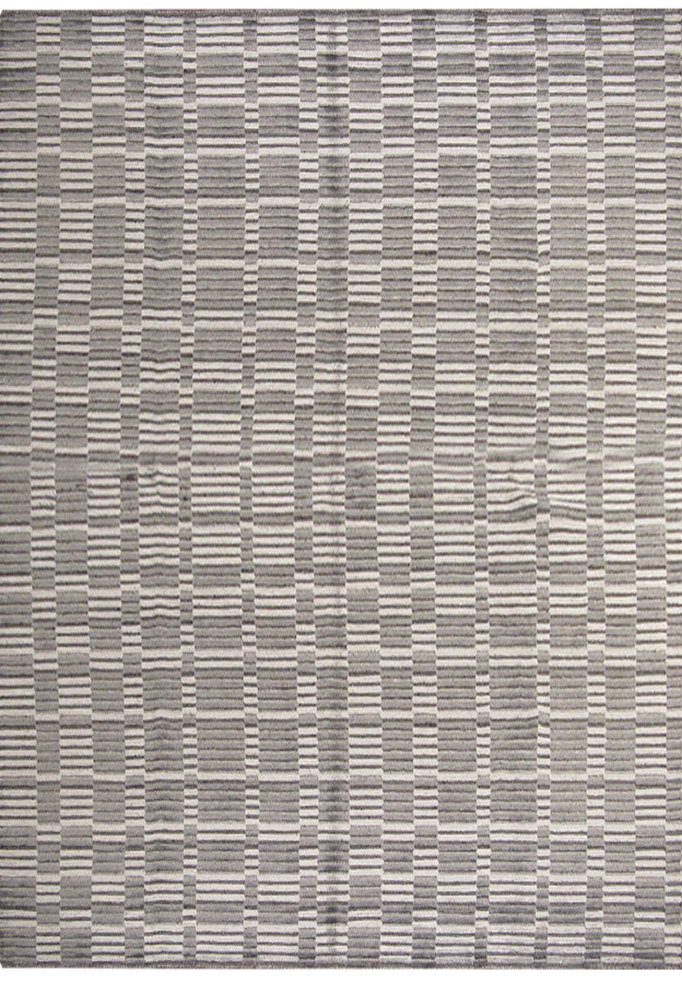 8 x 10 Silver Gray Handmade Modern Rug Organic Wool & Silk feeling