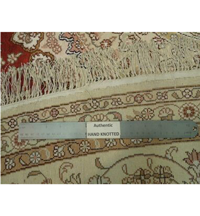 10 x 10 Oriental Tabriz All Silk Round Rug