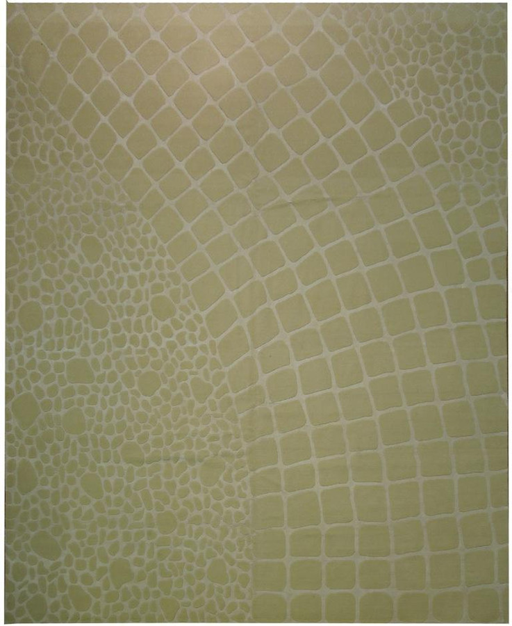 Soft Hand Knotted Modern 14x11 Silk&Wool Area Rug