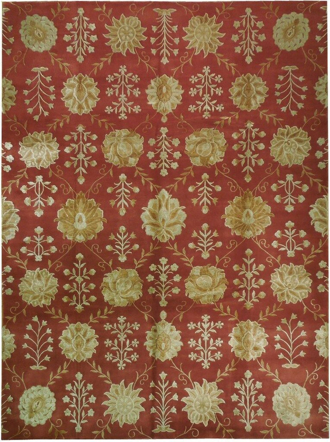 9 x 12 Wool & Silk Transitional Rug