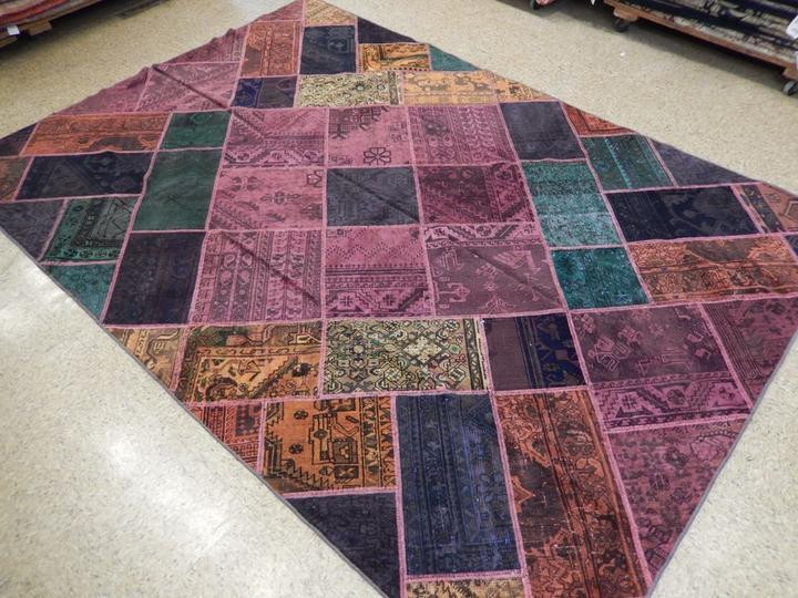 7 x 10 Exceptional Design Hand-Knotted Patchwork Soft Rug