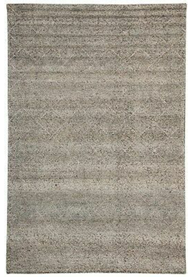 5x8 Contemporary Rug Wool & Bamboo On Durable Cotton All-Over Checked Design