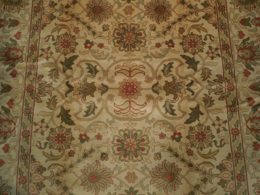 6 x 9 Ivory Durable Wool Oushak Rug