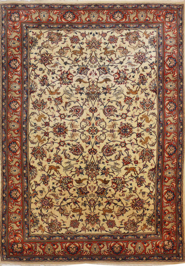 6'8 x 10'5 Persian Mahallat Rug All-Over Design