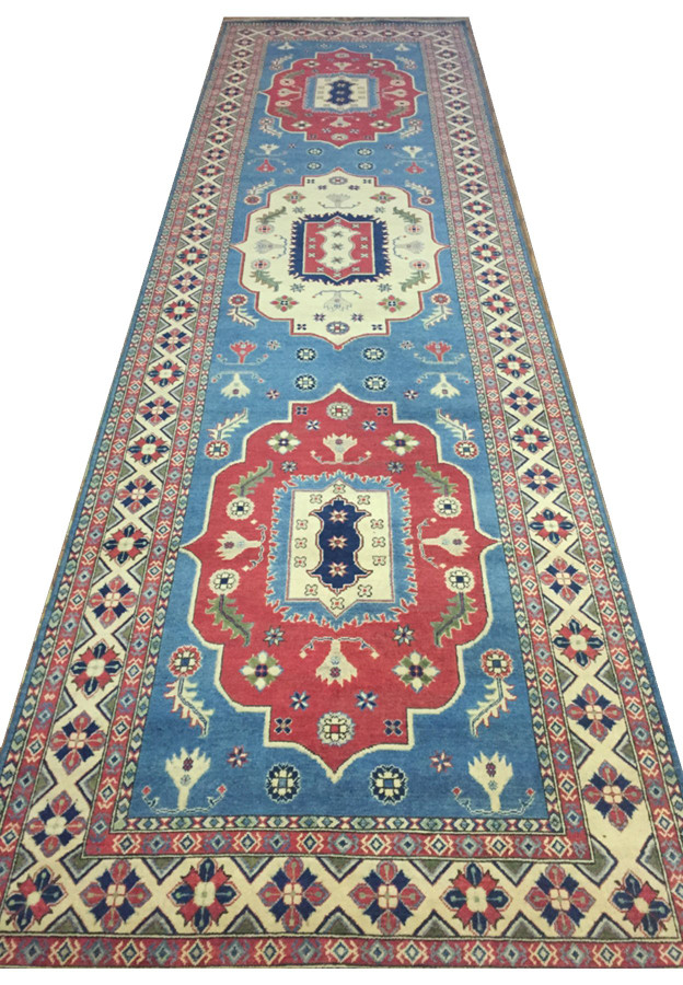 5'8" x 19'3" Caucasian Kazak Runner Rug