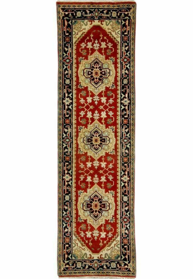 3 x 10 Caucasian Design Geometric Serapi Runner