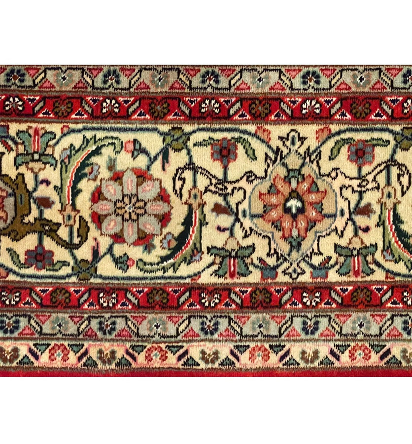 8'6 x 11'2 Signed Persian Wool & Silk Tabriz Rug | Very fine