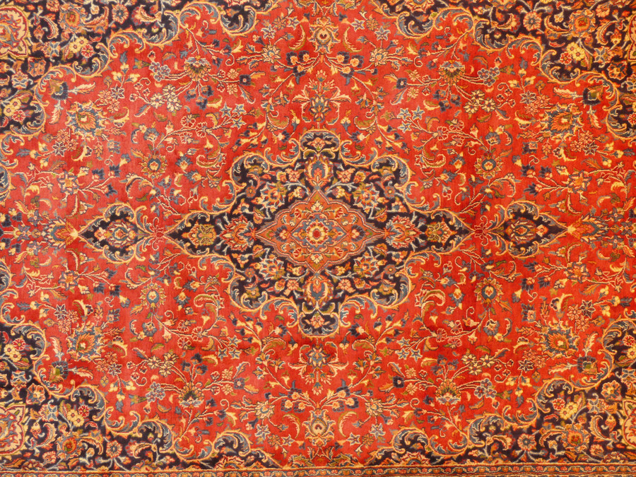9'6" x 12'7" Persian Kashan Rug