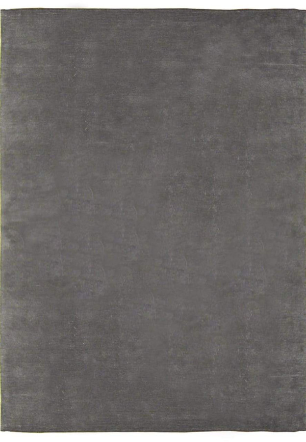 8 x 10 Modern Charcoal Colored Wool and Silk Rug