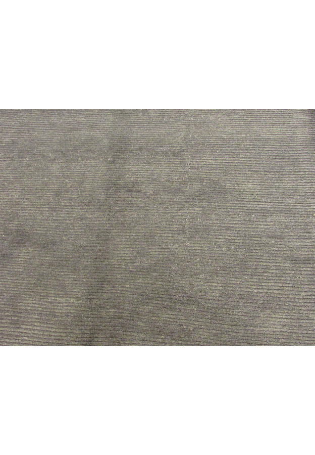 8 x 10 Modern Charcoal Colored Wool and Silk Rug