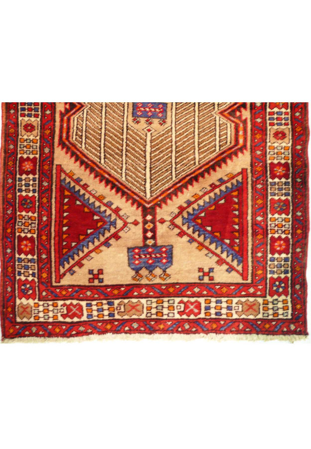 3'3 x 14'4 Semi-Antique Persian Kazak Runner Rug