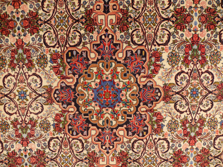 7 x 10 Persian Bijar Rug Floral Design