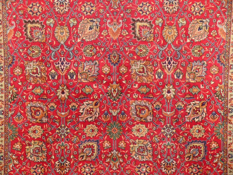 10 x 13 Persian Tabriz Rug Allover Design