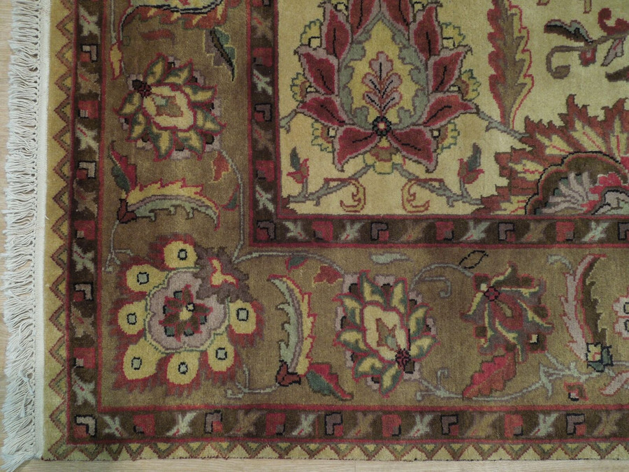 5 x 7 Oriental Jaipur Creme Wool Design Authentic Handmade Rug