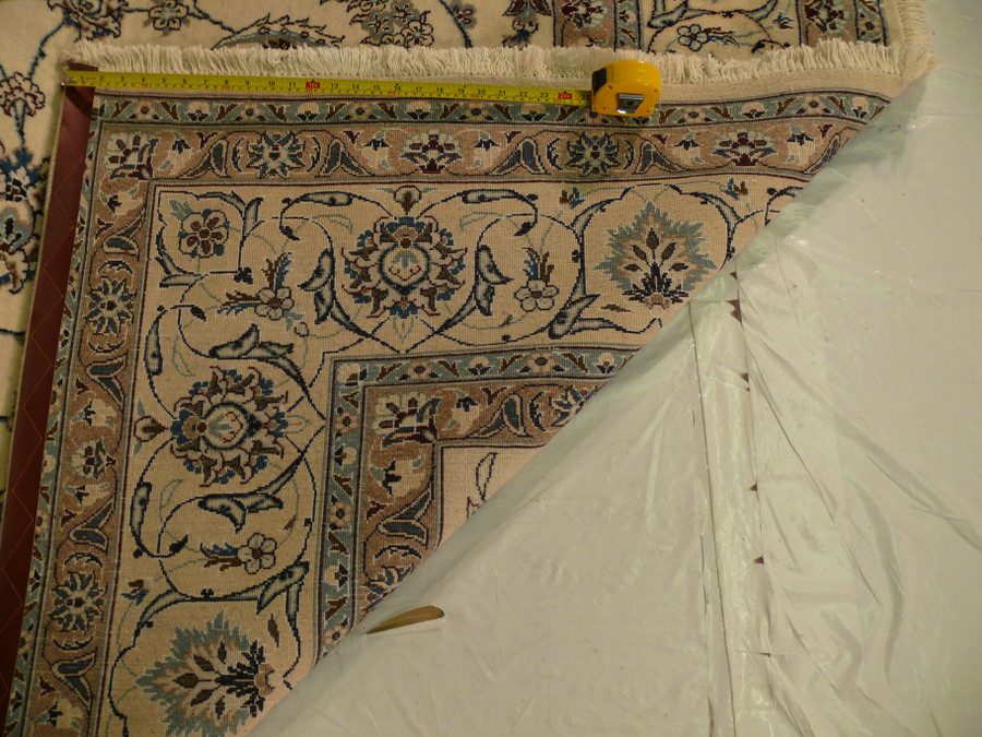 8'2 x 11' Persian Nain Rug All-Over Design Beige