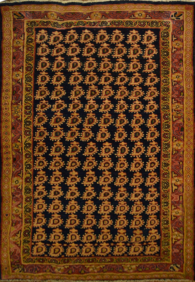 3'4" x 7'2"Persian Mahal Tribal Rug All Over Design