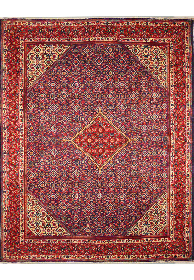 10 x 12 Persian Mahal Rug Diamond Shape Medallion