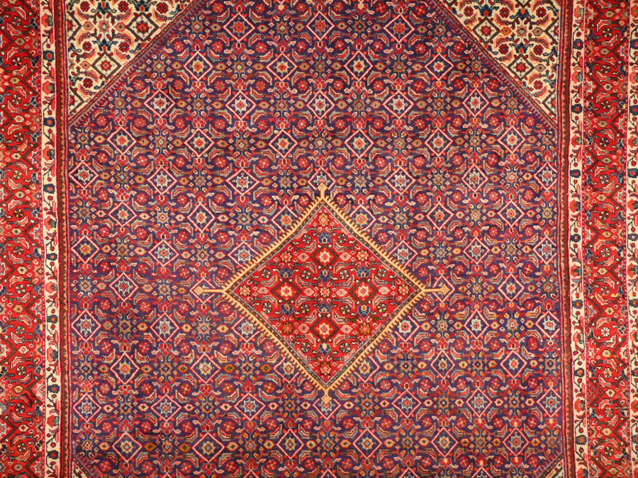 10 x 12 Persian Mahal Rug Diamond Shape Medallion