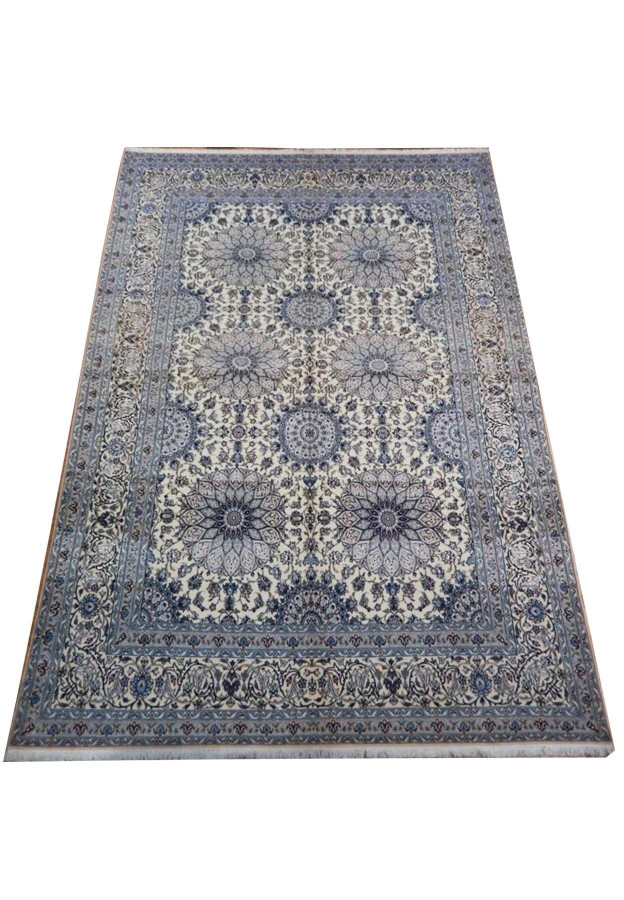 7 x 11 Persian Nain Habibian Wool & Silk 6 LAA Rug | Signed by Chief Weaver