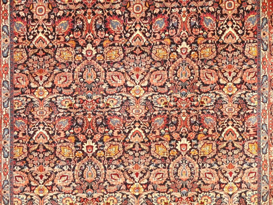 Antique 6'6 x 9'8 Persian Bijar All Over Design Rug