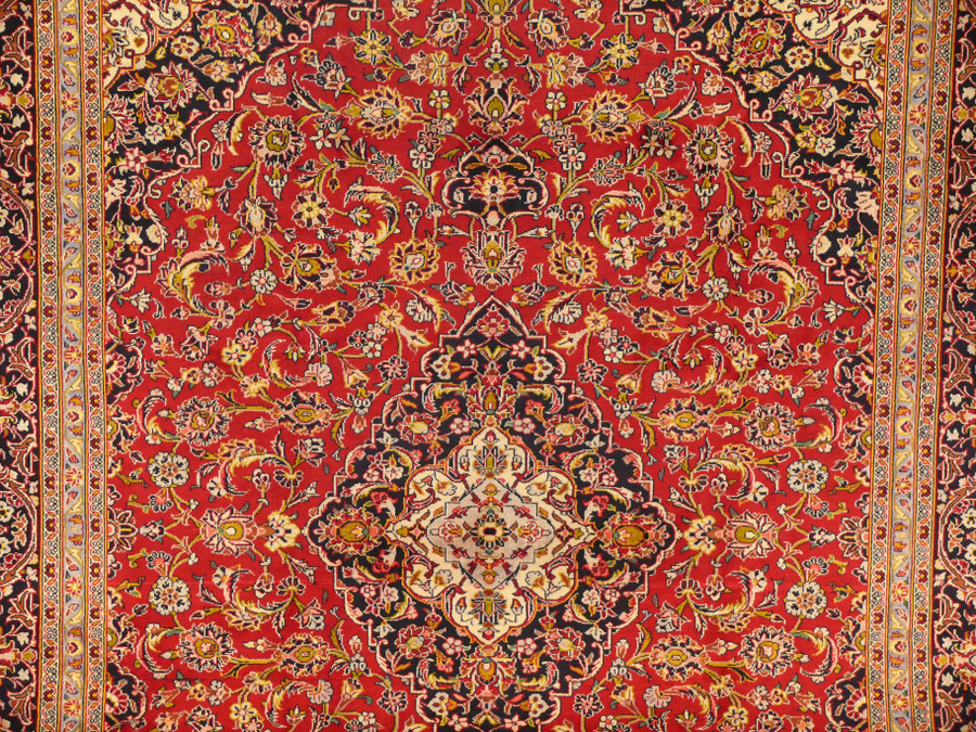 10 x 13'5 Classic Persian Kashan Rug | Known from TV Show Shark Tank