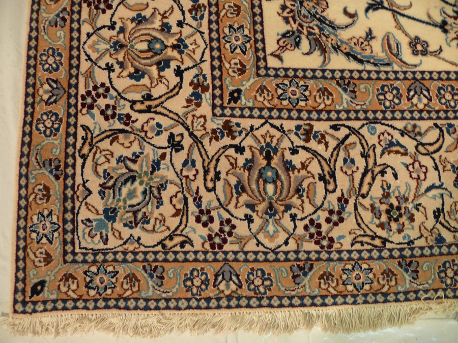 8'1" x 11'5 Persian Nain 9 LAA Rug Wool & Silk