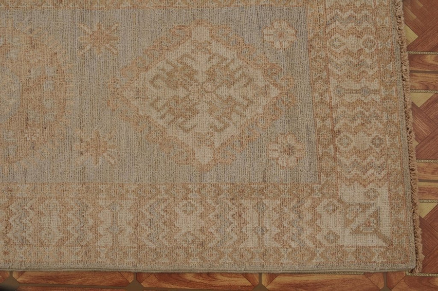 2'6'' x 9' Chobi Peshawar Sun Dried Rug Ancient Pot Dyeing Elegant Runner
