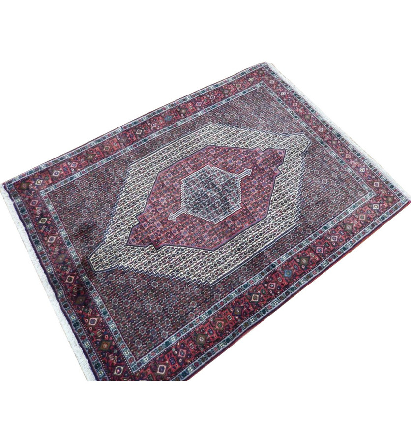 4 x 6 Persian Senneh Rug | Kurdish Tribal Style