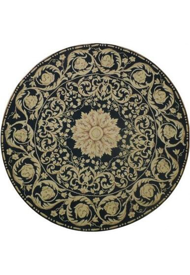 5 x 5 Authentic Needlepoint Flat Weave Round Rug