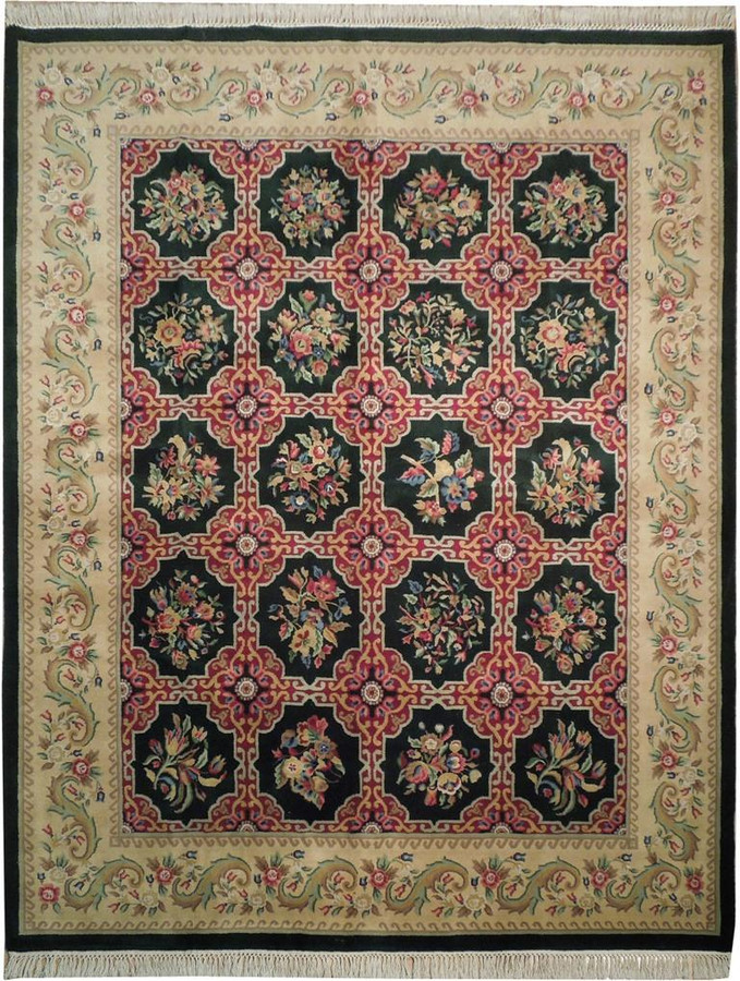8 x 10 Authentic Oriental Savonnerie French Design Rug