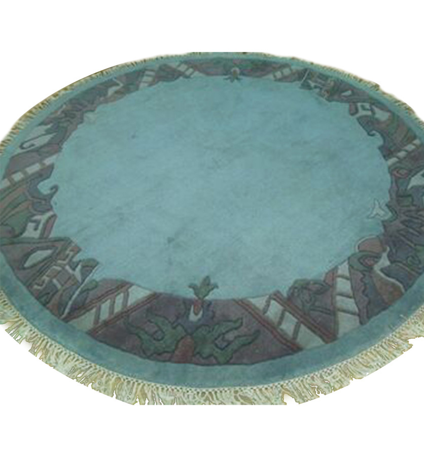 8 x 8 Modern Light Blue Tibet Open Field Handmade rug