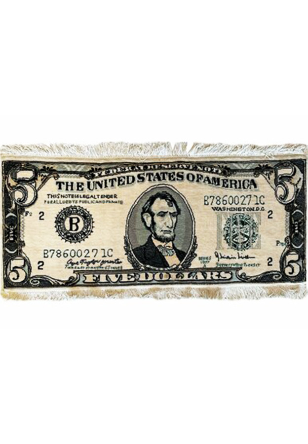 2 x 2'4 Persian Tabriz 5 Dollar Bill Rug