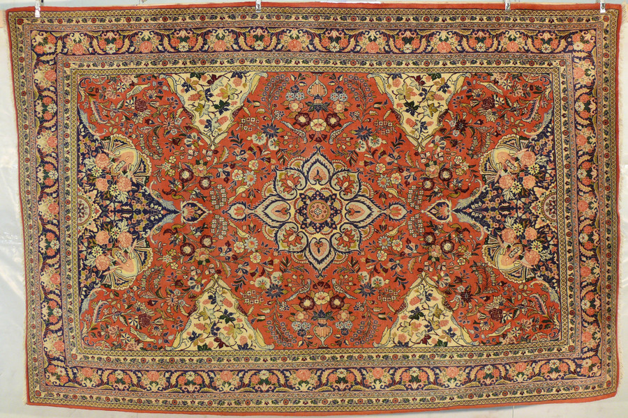 7 x 10 Persian Botanical & Geometric Bijar Designer Rug