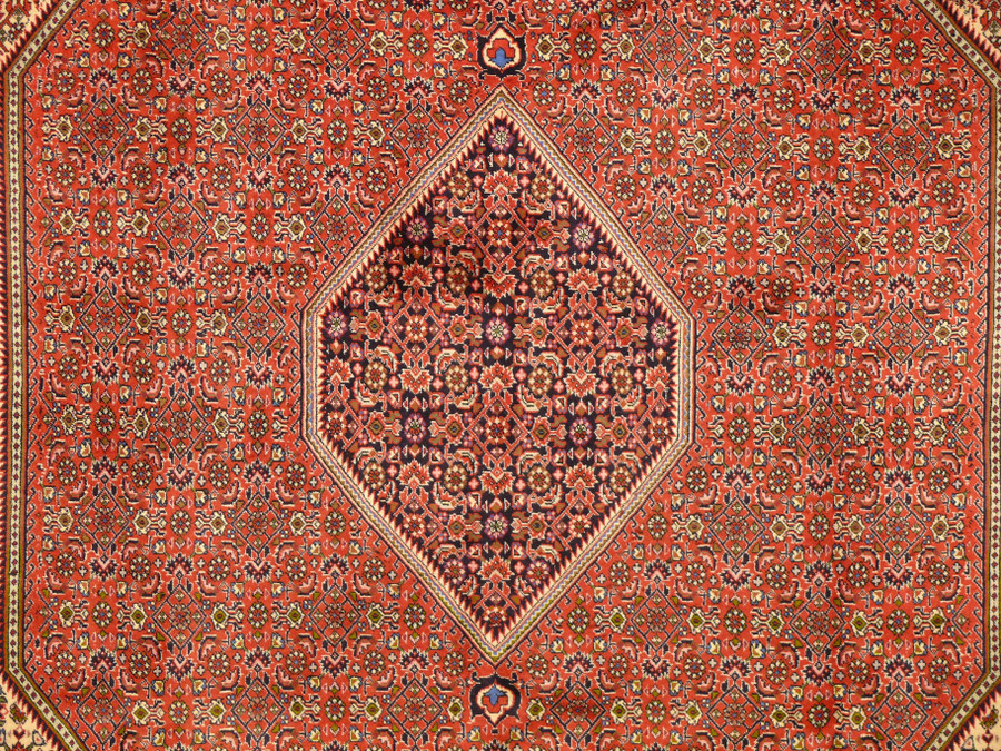 Luxurious Bijar Wool Rug - Intricate pattern and colors