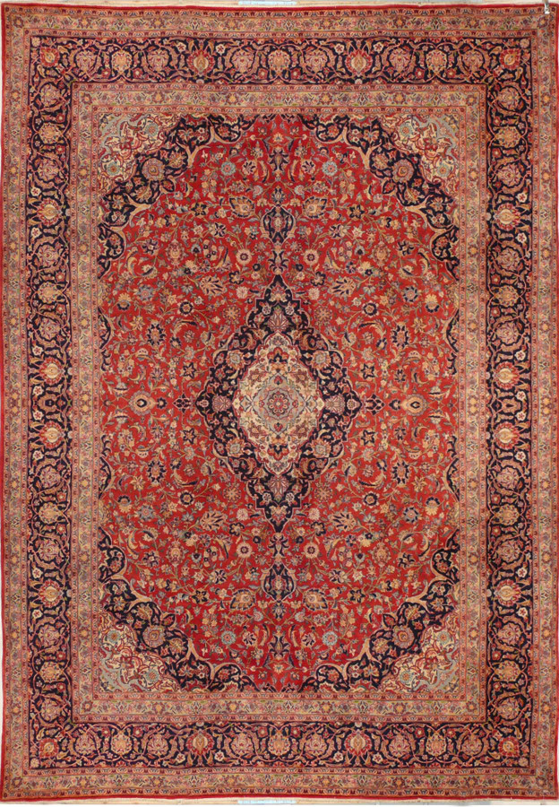 9'8 x 13'3 Persian Kashan Rug | Shown on TV Show Shark Tank