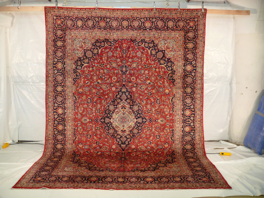 9'8 x 13'3 Persian Kashan Rug | Shown on TV Show Shark Tank