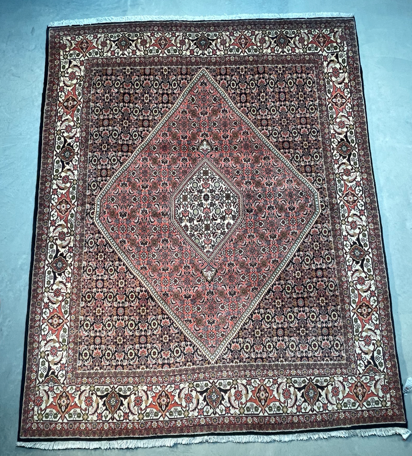 6'6" x 8'3" Persian Bijar Iron Rug