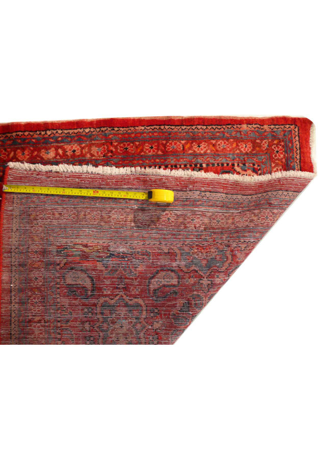 The back of the this 4'2 x 10'6 Persian Bibiabad showing the great quality of this runner