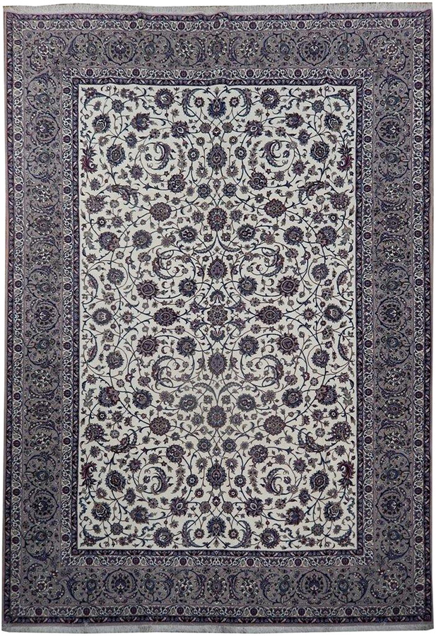 Persian Isfahan Wool and Silk Rug