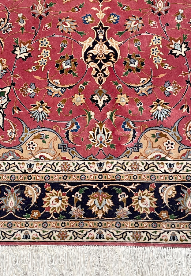 Wool and Silk Blend Persian Tabriz Rug with Impressive Design and Workmanship