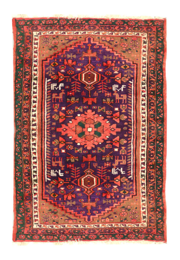 3 x 5 Rare Persian Khamseh Rug