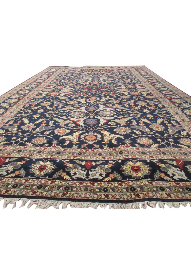 The 15'9"x25' Oriental Ziglar rug laid down, showing the scale and intricate design suitable for large spaces.