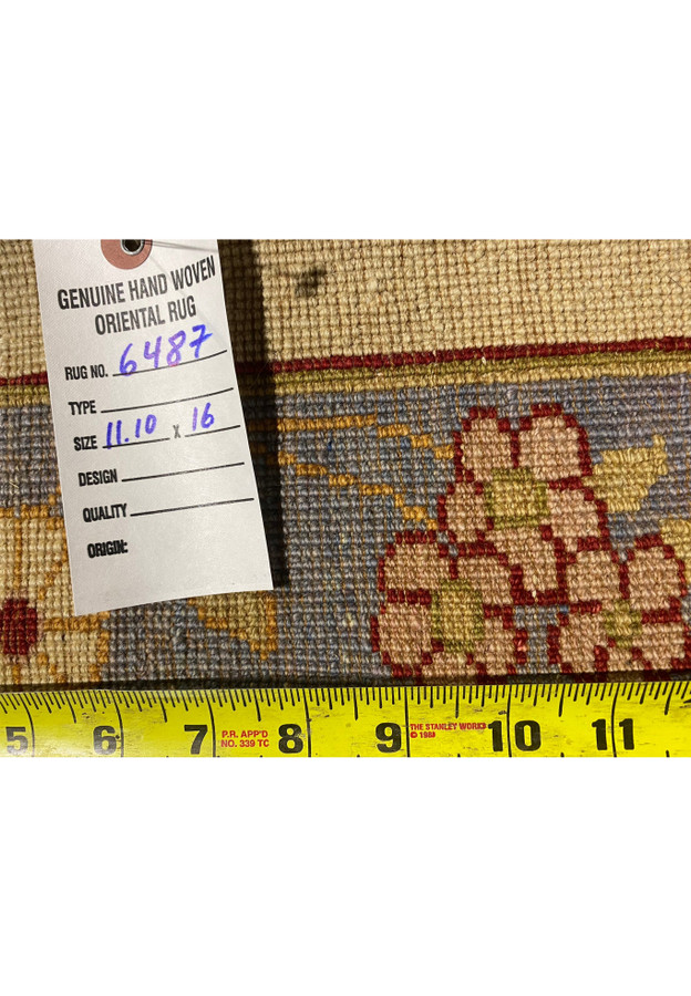 Top view of the 12 x 16 Oriental Ziglar Rug, displaying overall floral design.