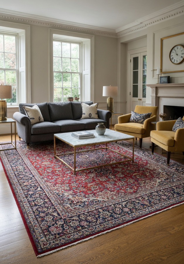 9'10 x 13'1 Persian Isfahan rug