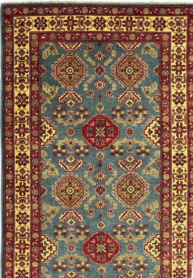 Detailed look at the upper section with crisp geometric elements and border framing.