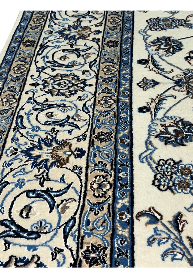 6'7 x 9'9 All Over Persian Nain 9 LA Wool and Silk Rug