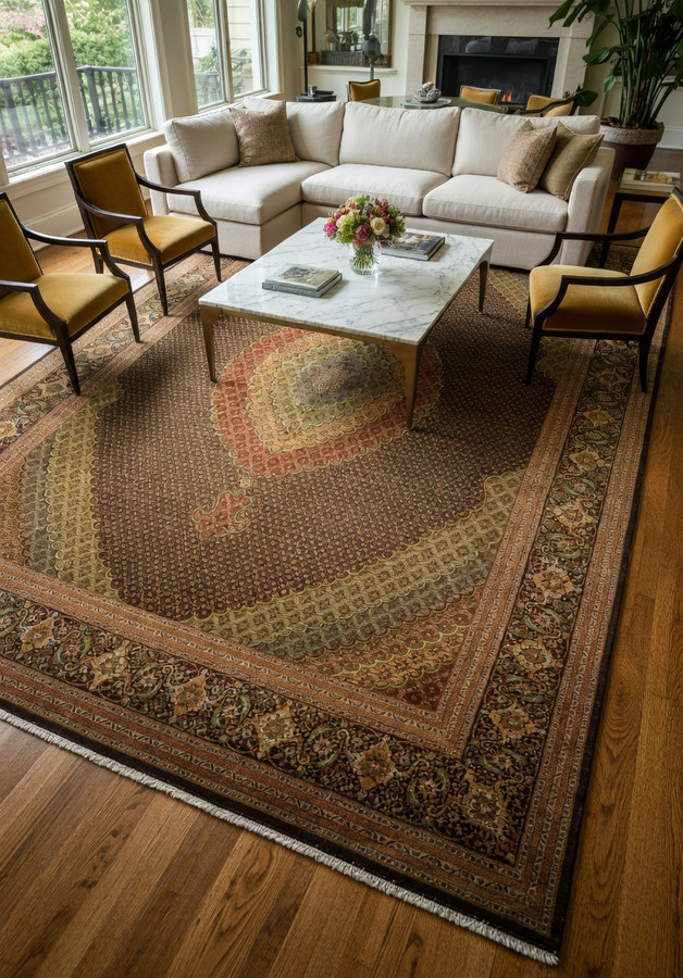 11'5 x 16'5 Persian Tabriz Mahi 50 Raj rug