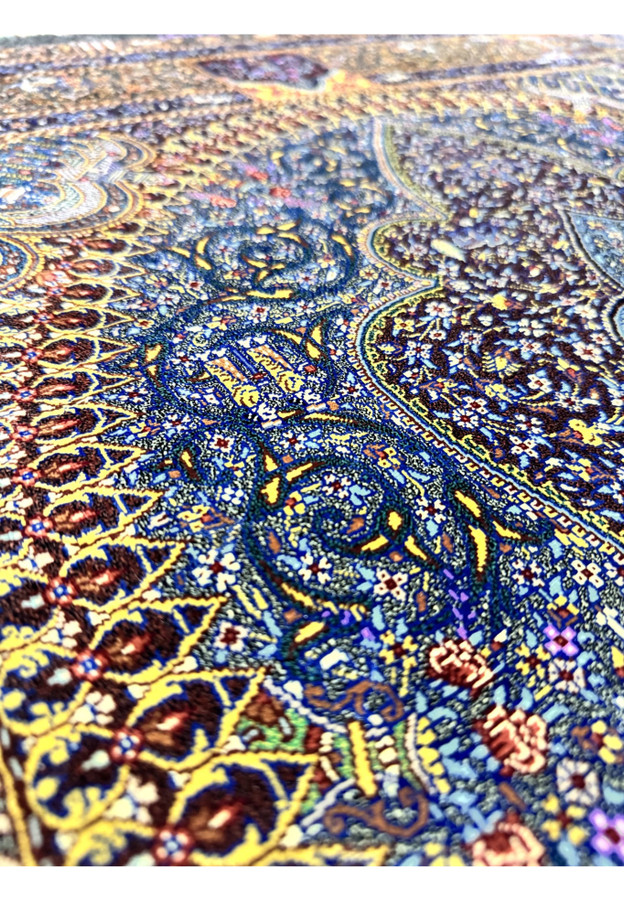 3'2 x 5' Persian Qum Pure Silk Rug | Signed Zabihi | Garden of Paradise